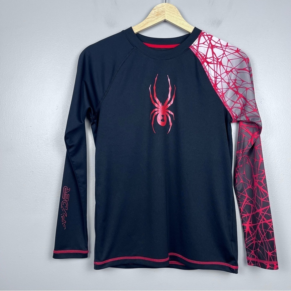 Spyder Boys Long Sleeve Graphic Logo Performance Shirt Size M; Swim, Fishing